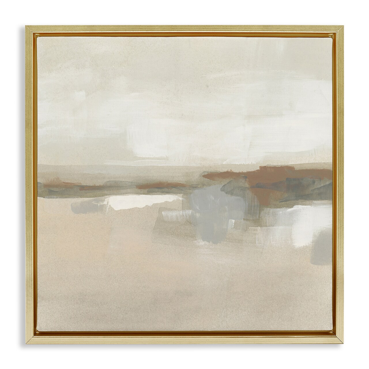 Stupell Industries Abstract Neutral Land Floating Frame Design by June Erica Vess